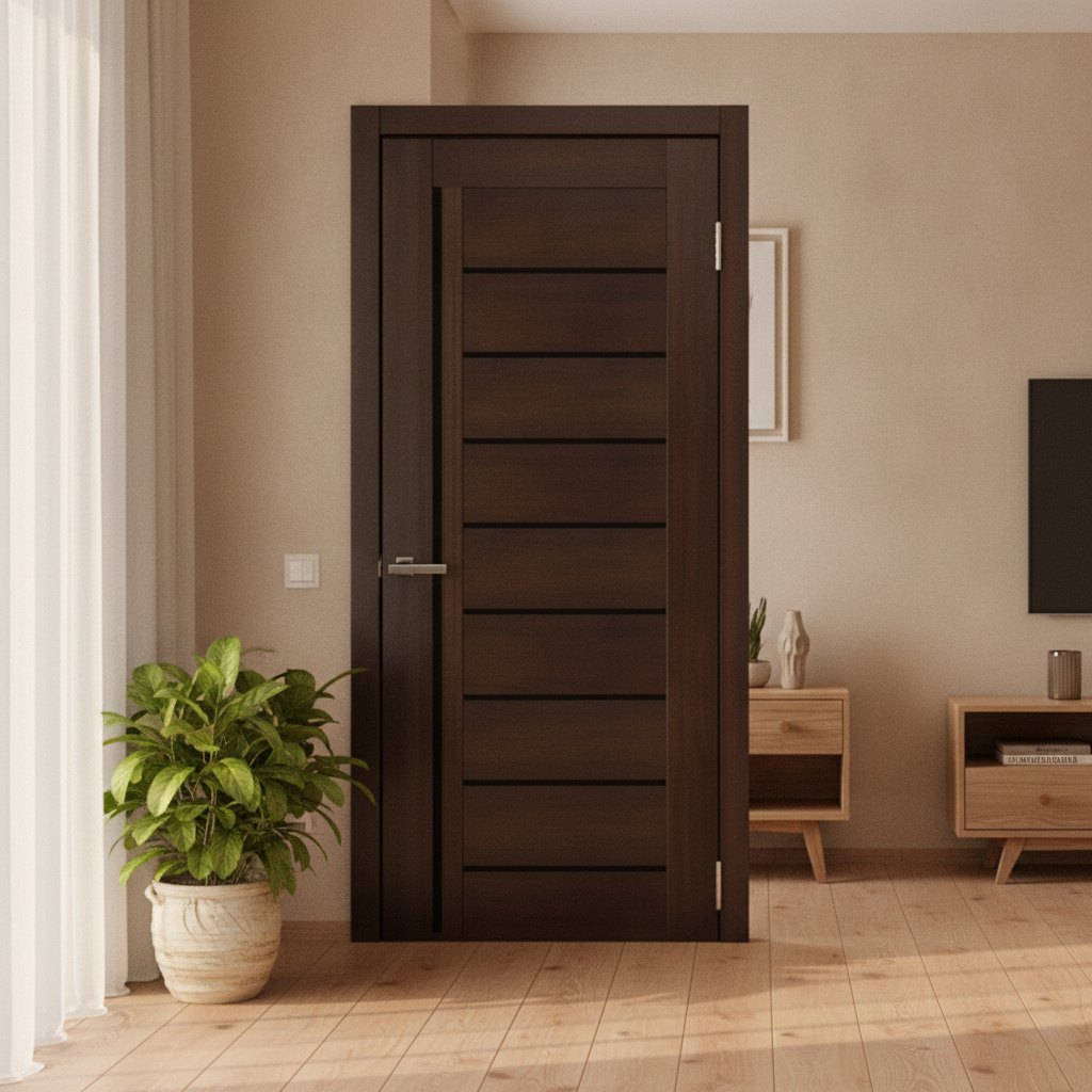 Двері міжкімнатні Оміс Smart C067 зі склом чорне дуб бордо — фото 2
