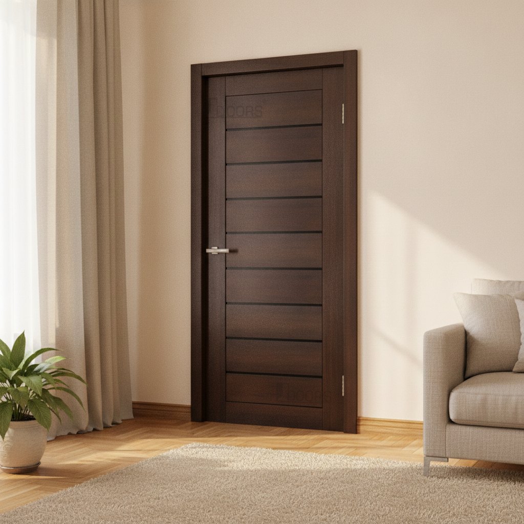 Міжкімнатні двері ОМіС Doors С 018 ПВХ BG бордо Чорне скло — фото 2