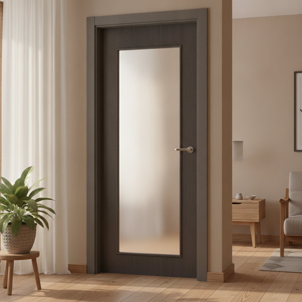 Міжкімнатні двері ОМіС Cortex gloss ПЗ (Дуб wENGE+triplex молочний) — фото 2