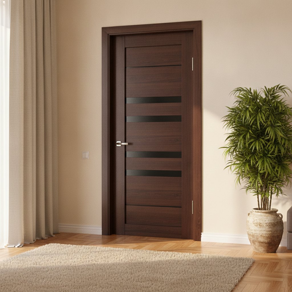 Міжкімнатні двері ALLIANCE DOORS Torino / ПВХ Горіх італійський — фото 2