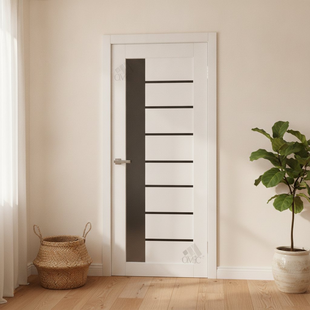 Міжкімнатні двері Оміс Deco 09 Cortex BG silk matt білий — фото 2