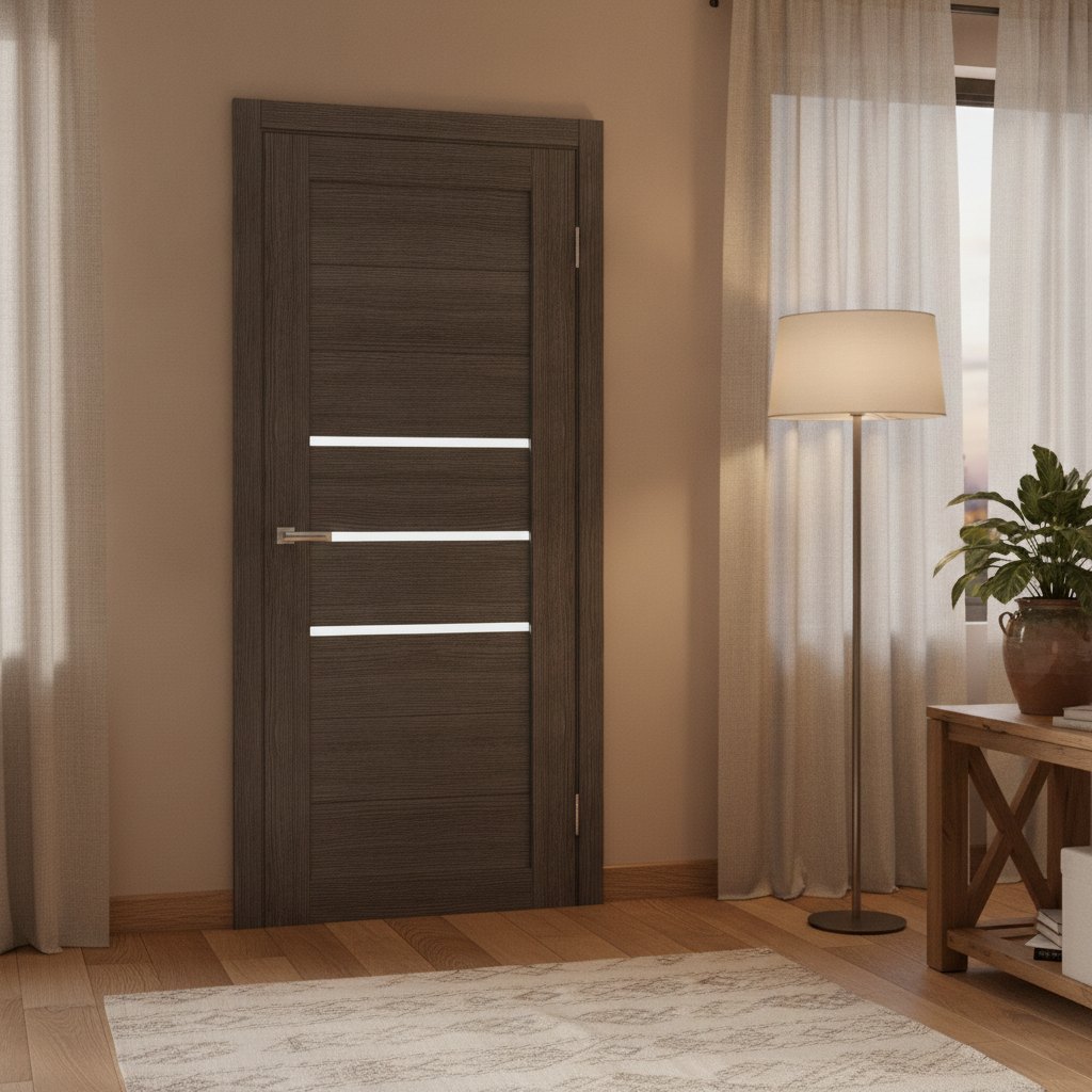 Двері міжкімнатні Оміс Deco 06 Cortex зі склом сатин Cortex дуб Ash — фото 2