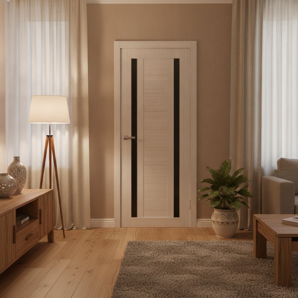 Двері міжкімнатні Оміс Deco 02 зі склом чорне 40 мм Cortex — фото 2