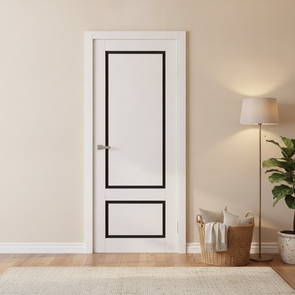 Двері міжкімнатні TM DOORS СМАРТ ПВХ С 105 зі склом чорне — фото 2