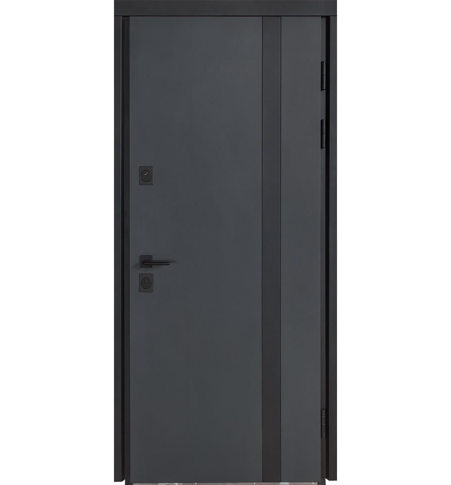Двері вхідні Булат Котедж 710/265. Metalic anthracite/Вулична Білий атласний — фото 2