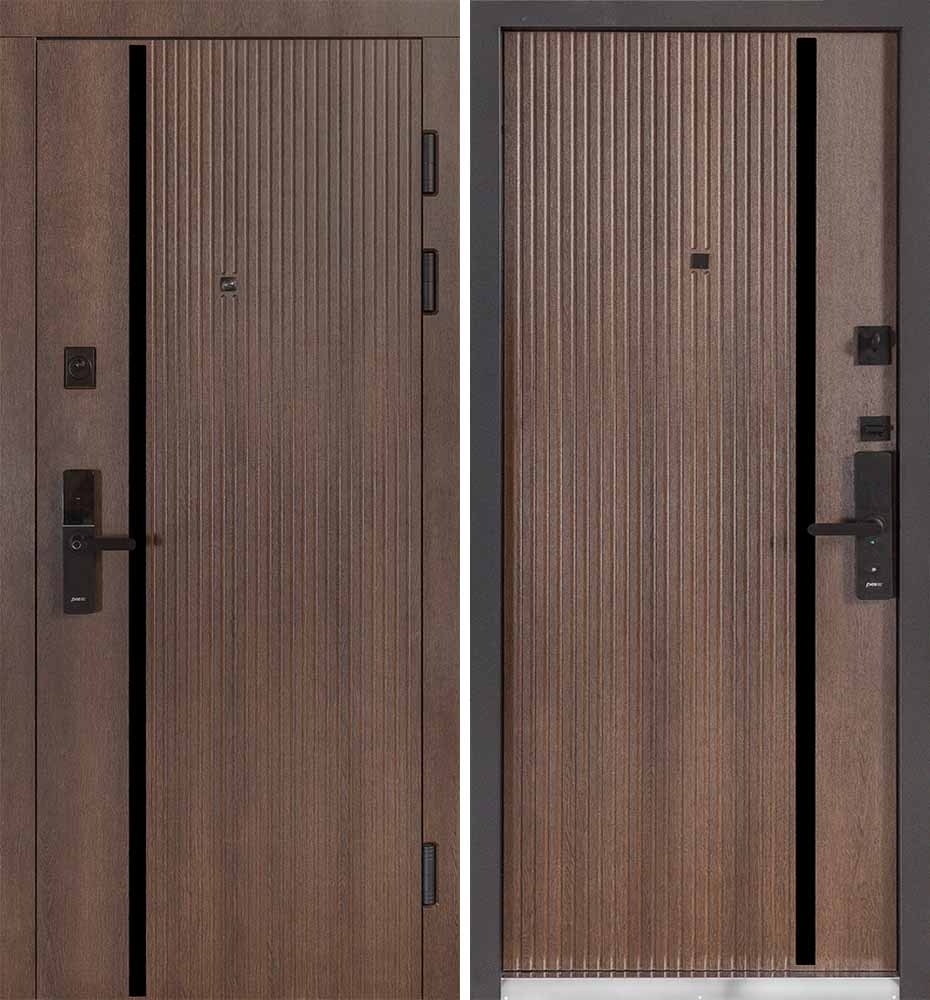Вхідні двері Булат Тандем Електро (квадро) Kale, модель 566. Дрімвуд темний. Безключовий доступ
