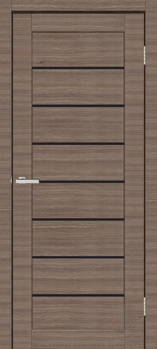 Дверне полотно Deco 10 (чорне скло) 40мм Cortex Дуб Amber Line, шт
