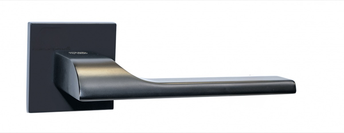 Дверна ручка TM RB QUATTRO модель Q 03.50 (пара), кмпл. MB/мат. чорний, шт
