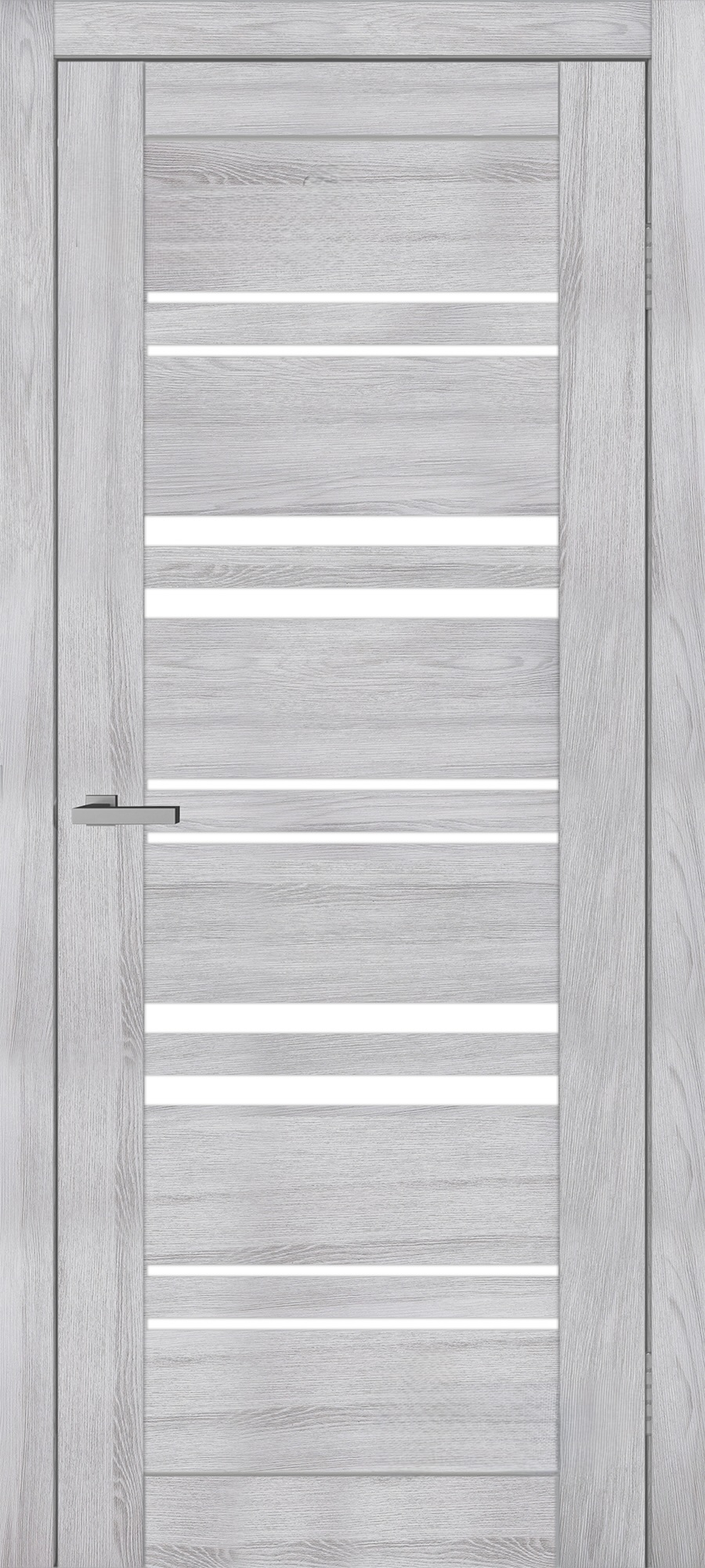 Міжкімнатні двері ОМіС Doors С 017 ПВХ G й Чорне скло ясен сизий