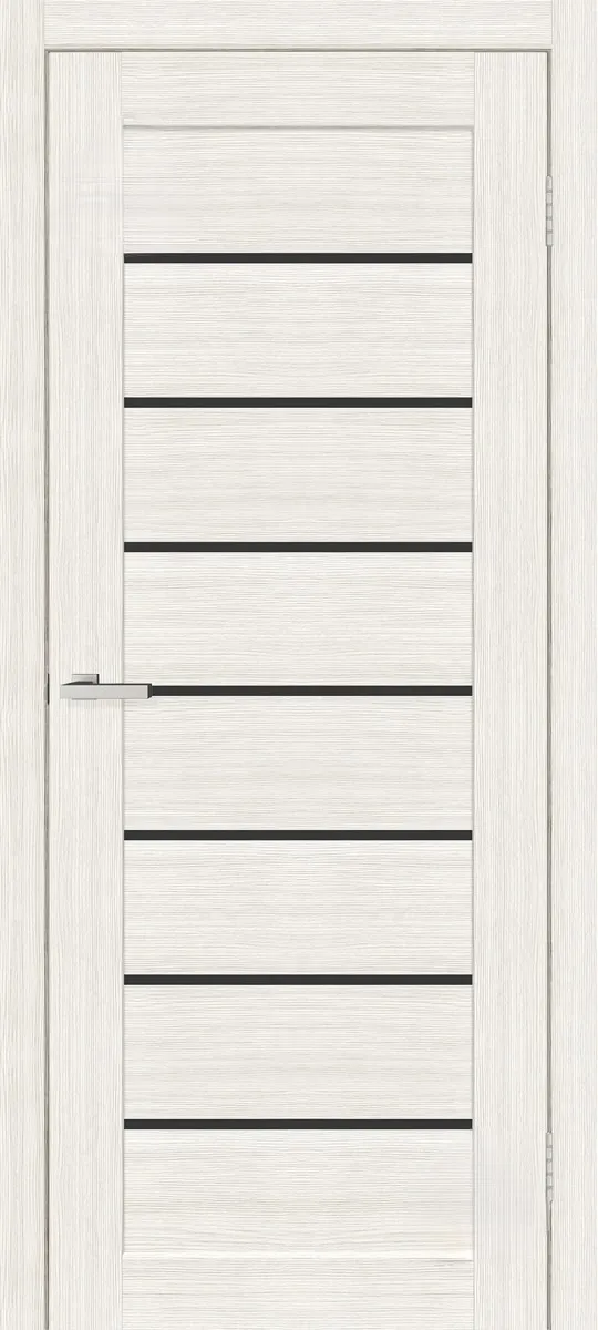 Дверне полотно Deco 10 (чорне скло) 40мм Cortex Дуб Bianco, шт