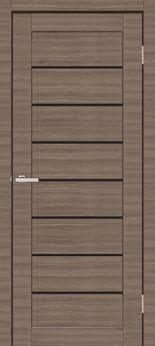 Дверне полотно Deco 10 (чорне скло) 40мм Cortex Дуб Amber Line, шт