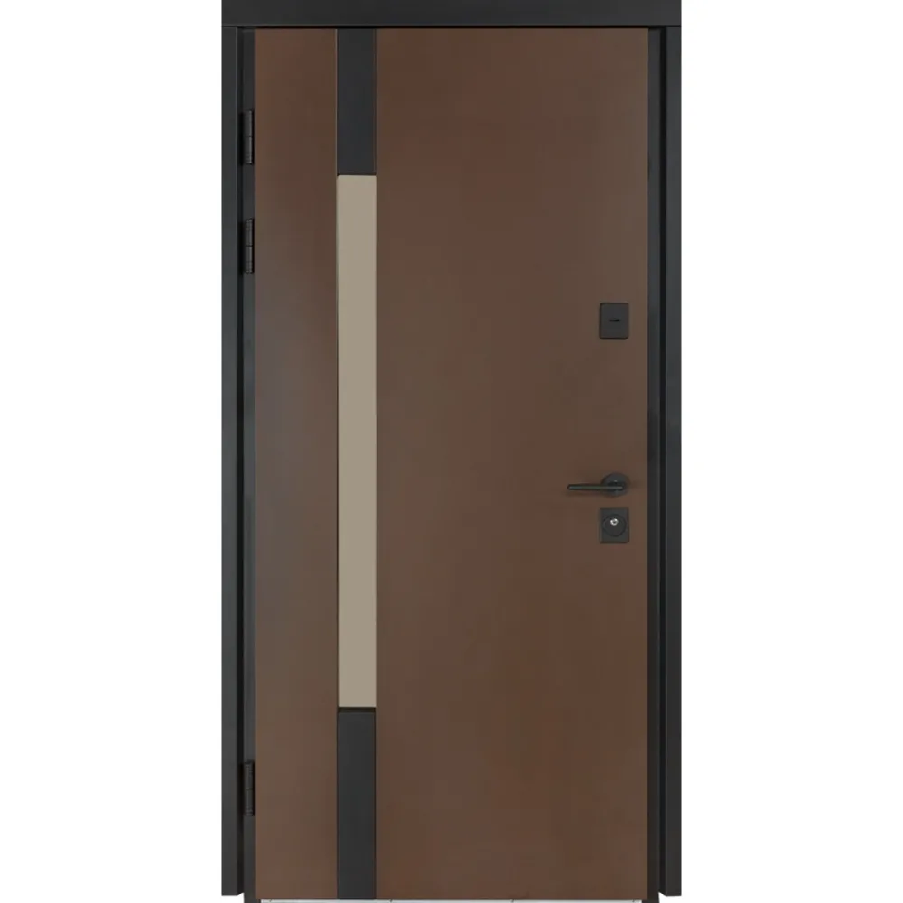 Вхідні вуличні двері Булат Котедж мод.705/431 Metalic Wood / Дуб темний